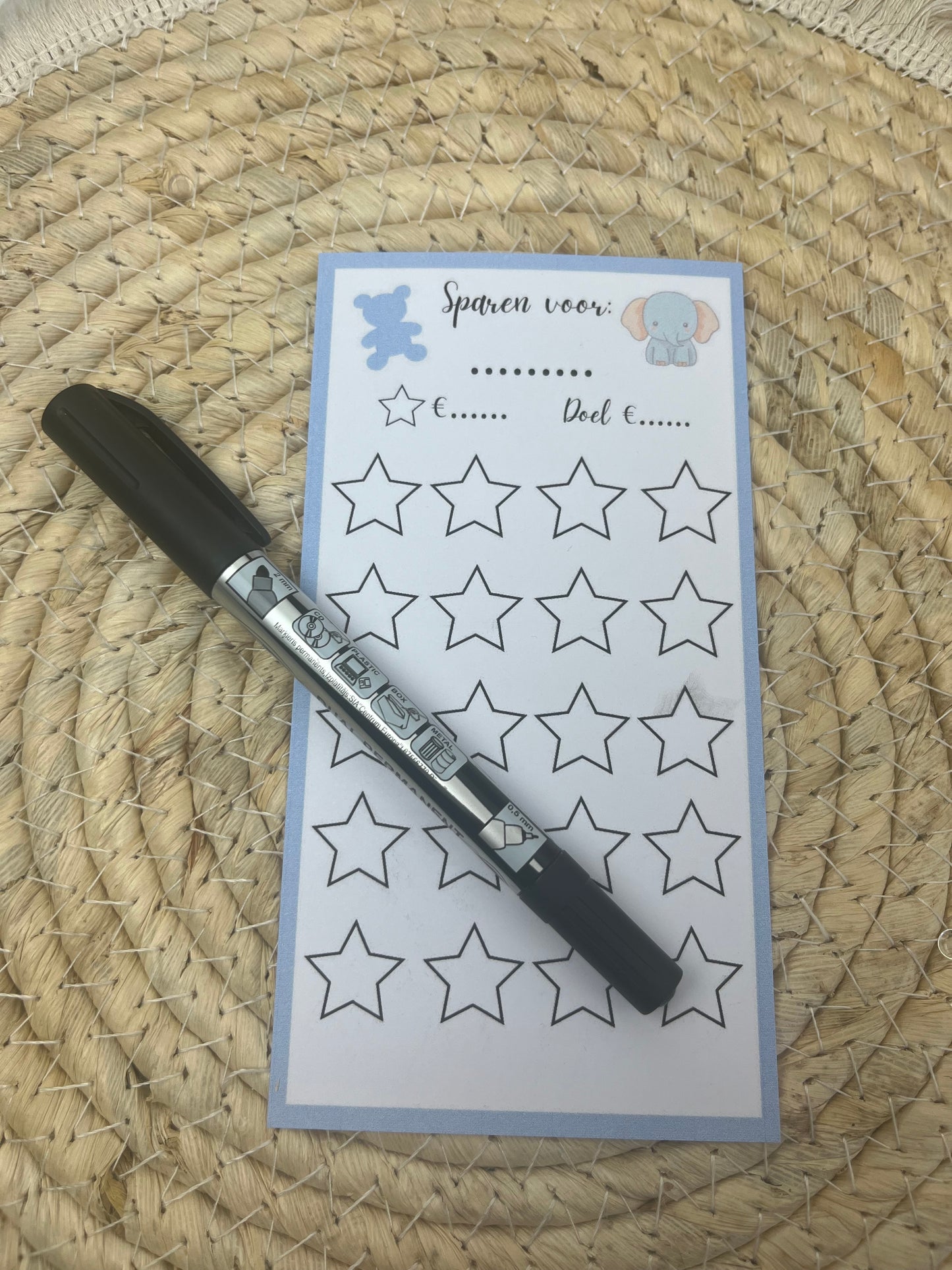 Sparen voor de kinderen blauw