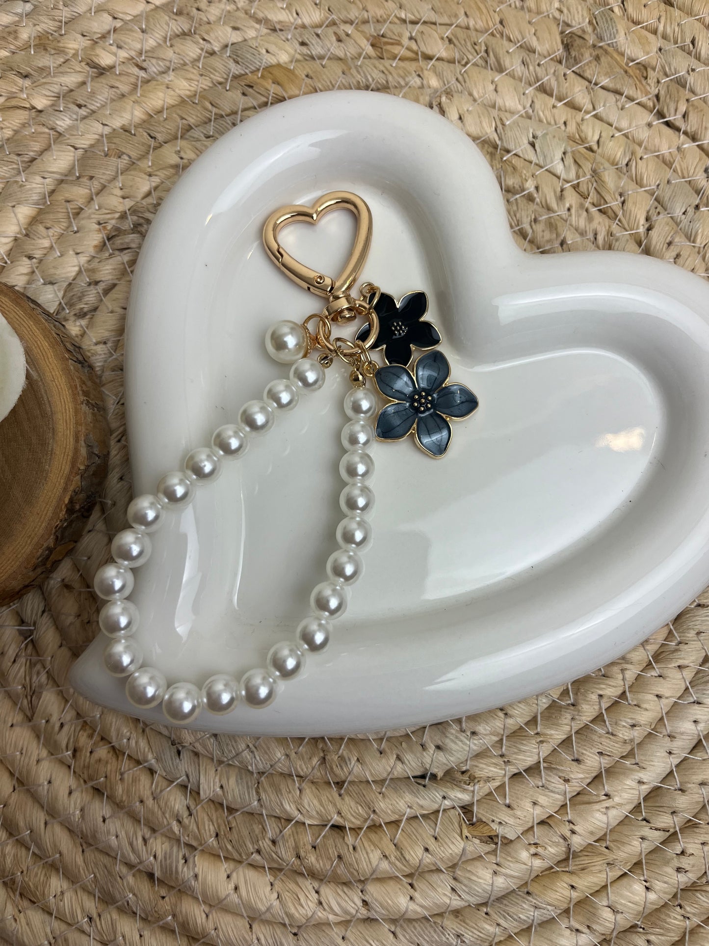 Hanger zwart 2 bloemen