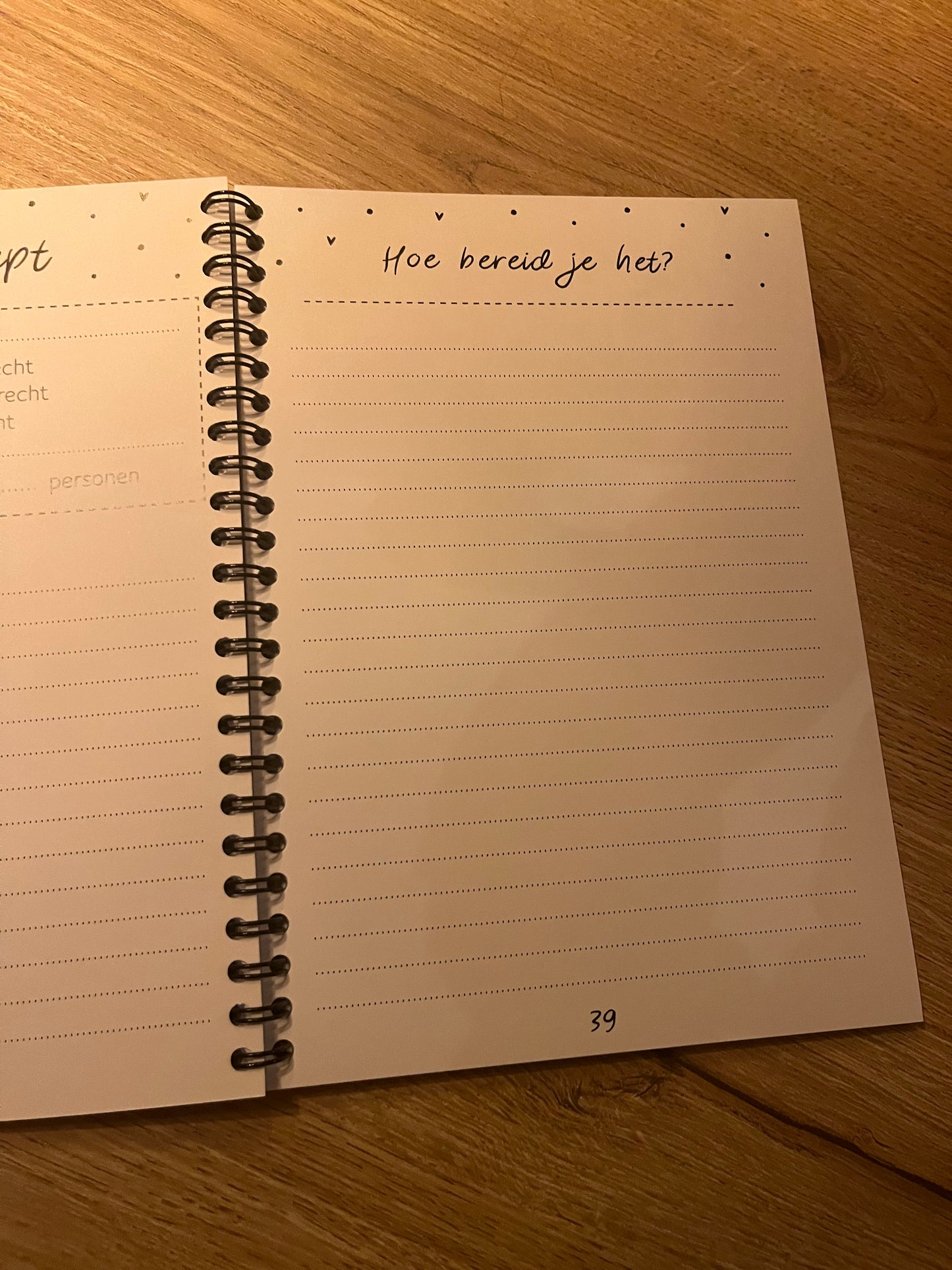 Recepten boekje
