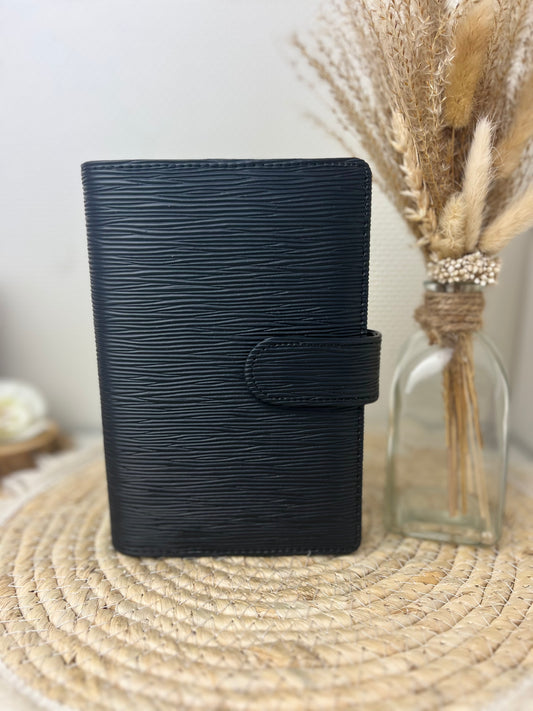 Saffiano binder a6 zwart