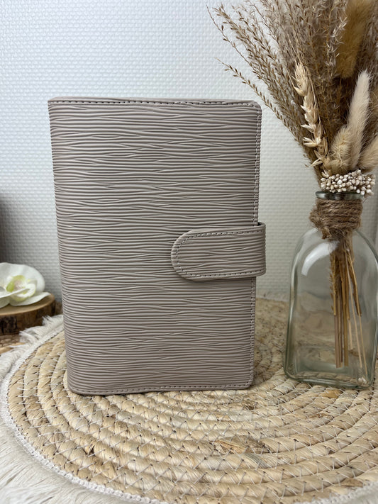 Saffiano binder a6 beige