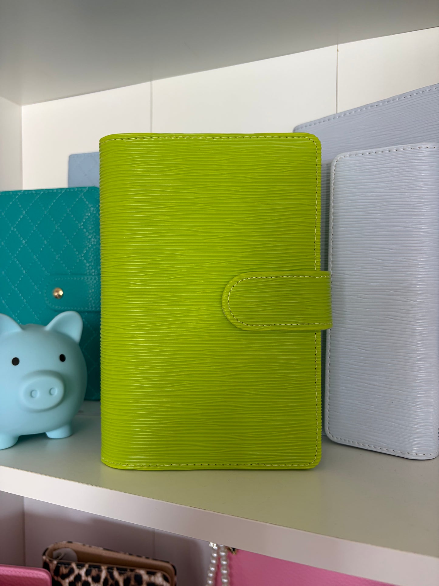 Saffiano binder a6 lime