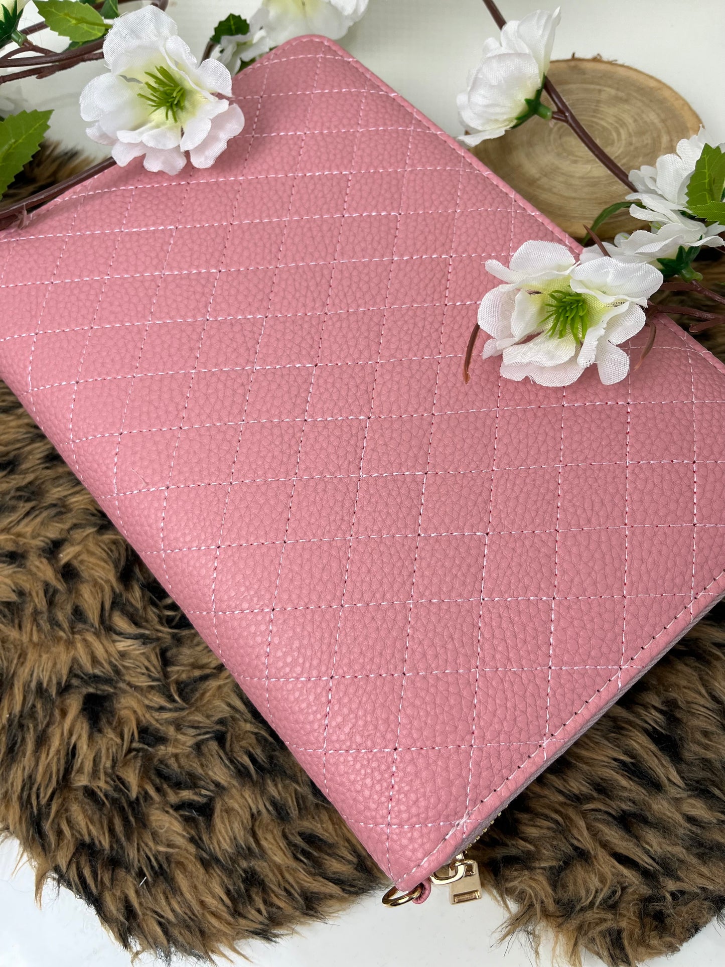 Luxe rits binder roze