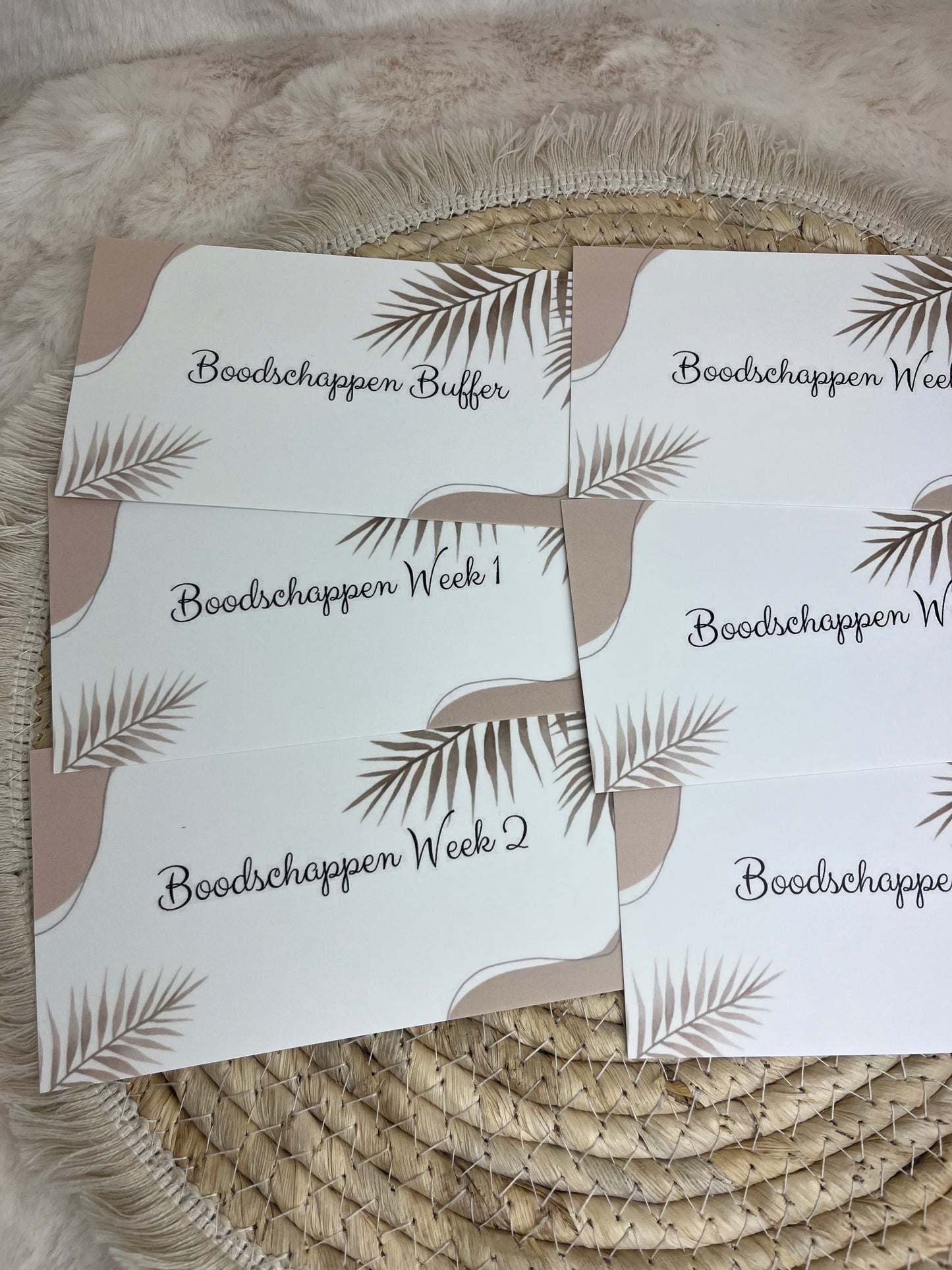 Boodschappen dashboard set Palm beach A6