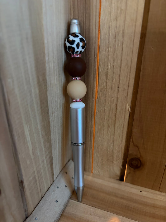 Pen zilver panter