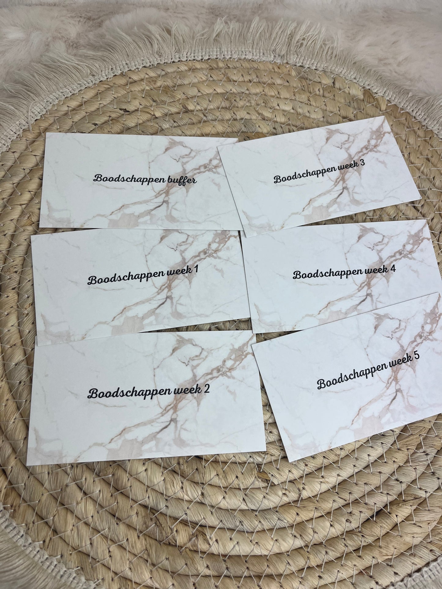 Boodschappen dashboard set marble A7