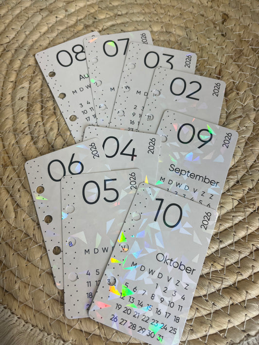 Kalender voor in a6 binder