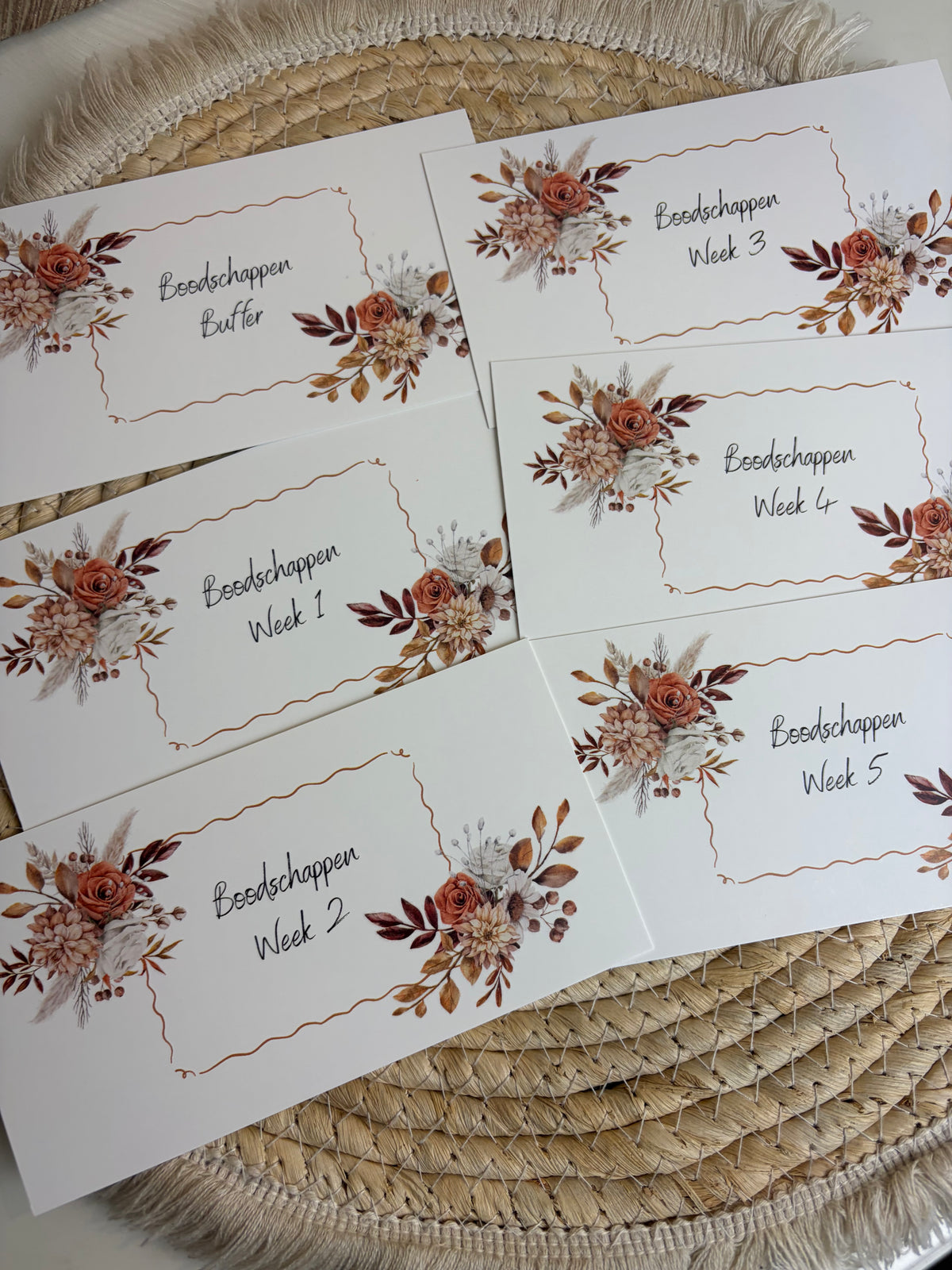 Boodschappen dashboard set autumn A6