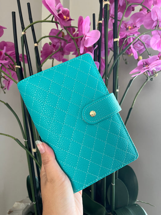 Luxe pebble binder turquoise