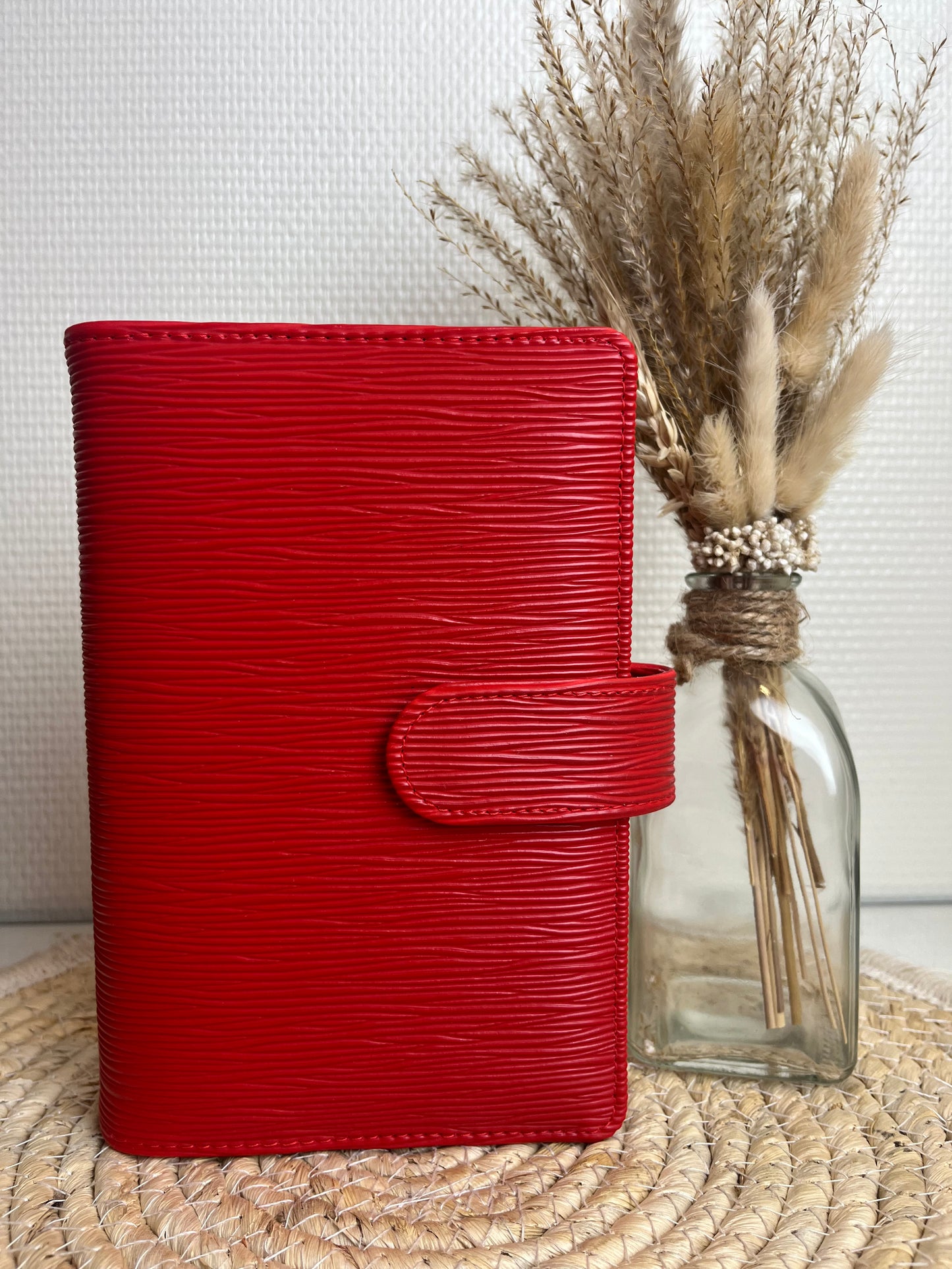 Saffiano binder a6 rood
