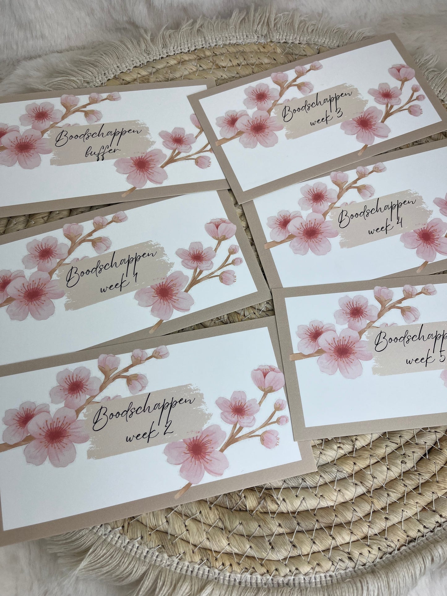 Boodschappen dashboard set blossom A6