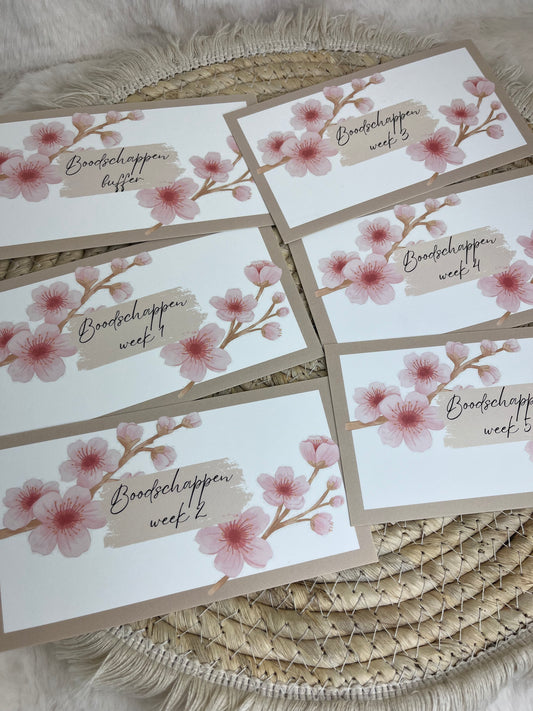 Boodschappen dashboard set blossom A6