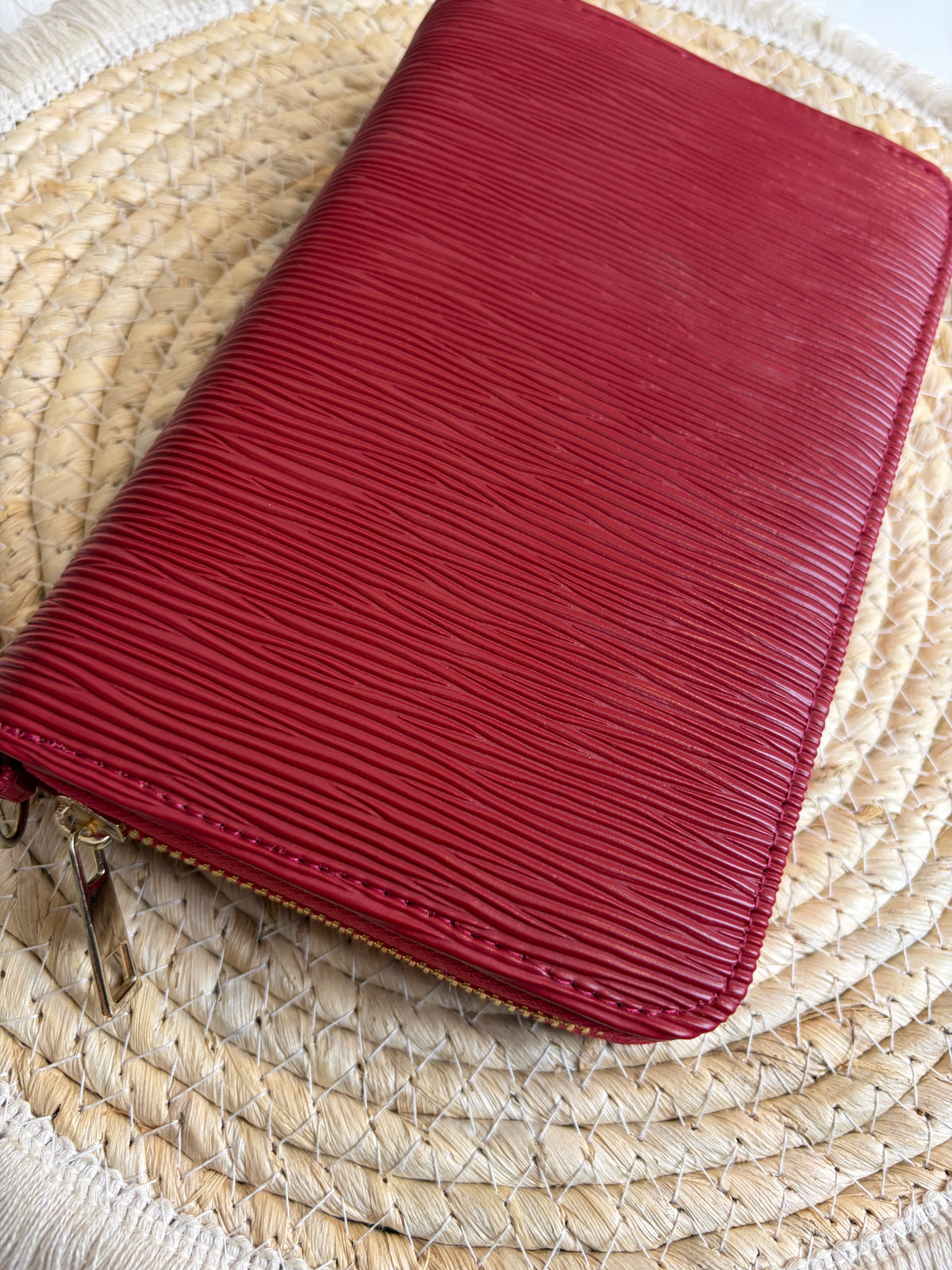 A6 portemonnee binder bordeaux rood
