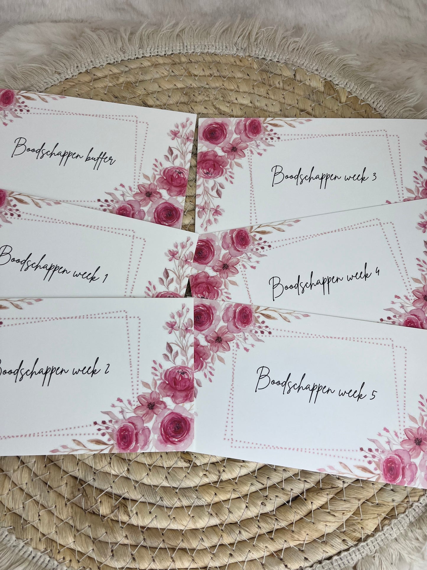 Boodschappen dashboard set flora A7