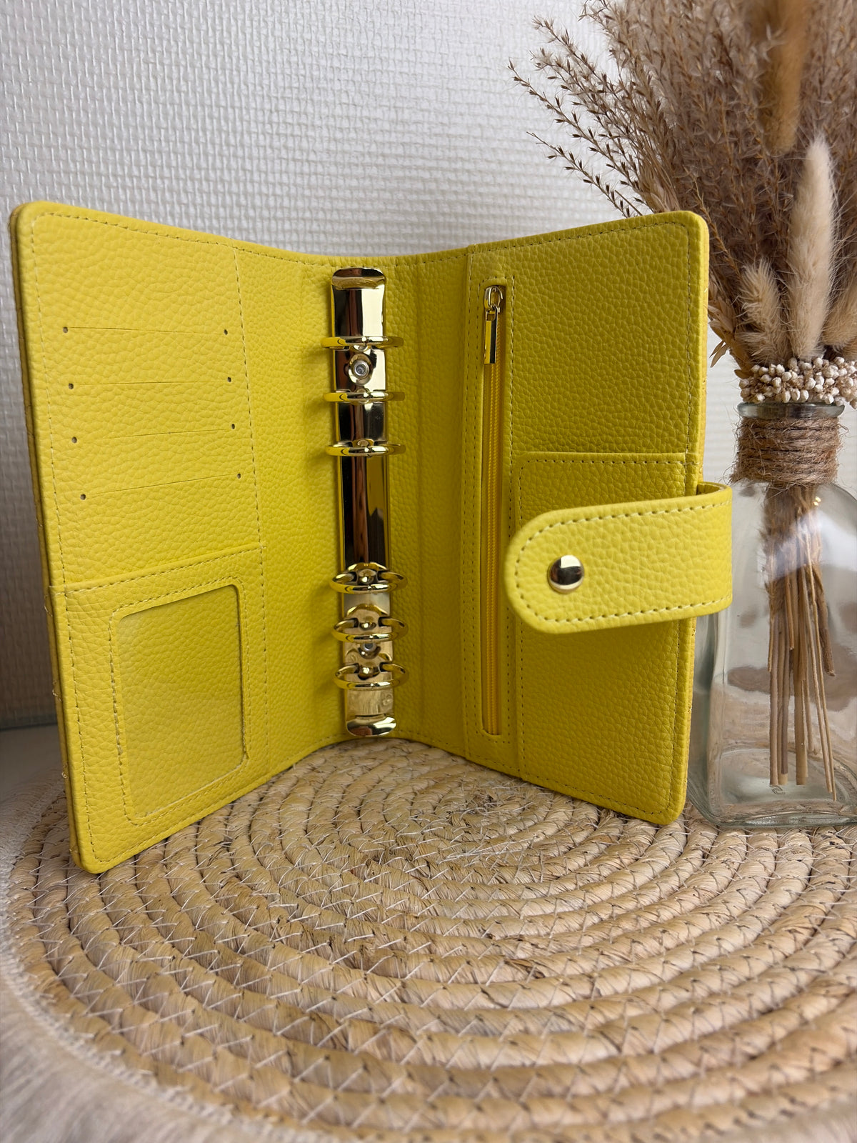 Luxe pebble binder yellow a6
