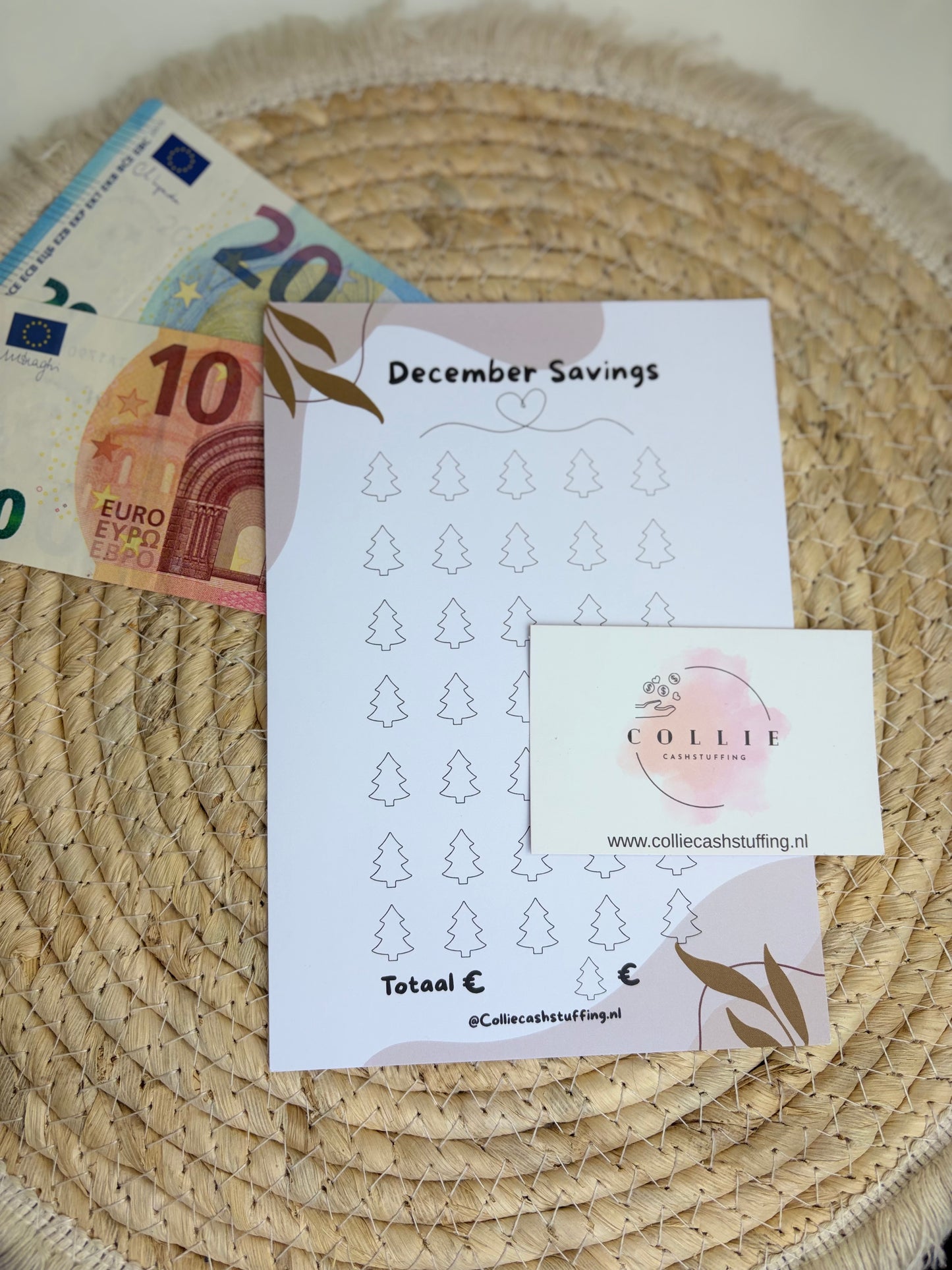 December savings challenge japandi A5