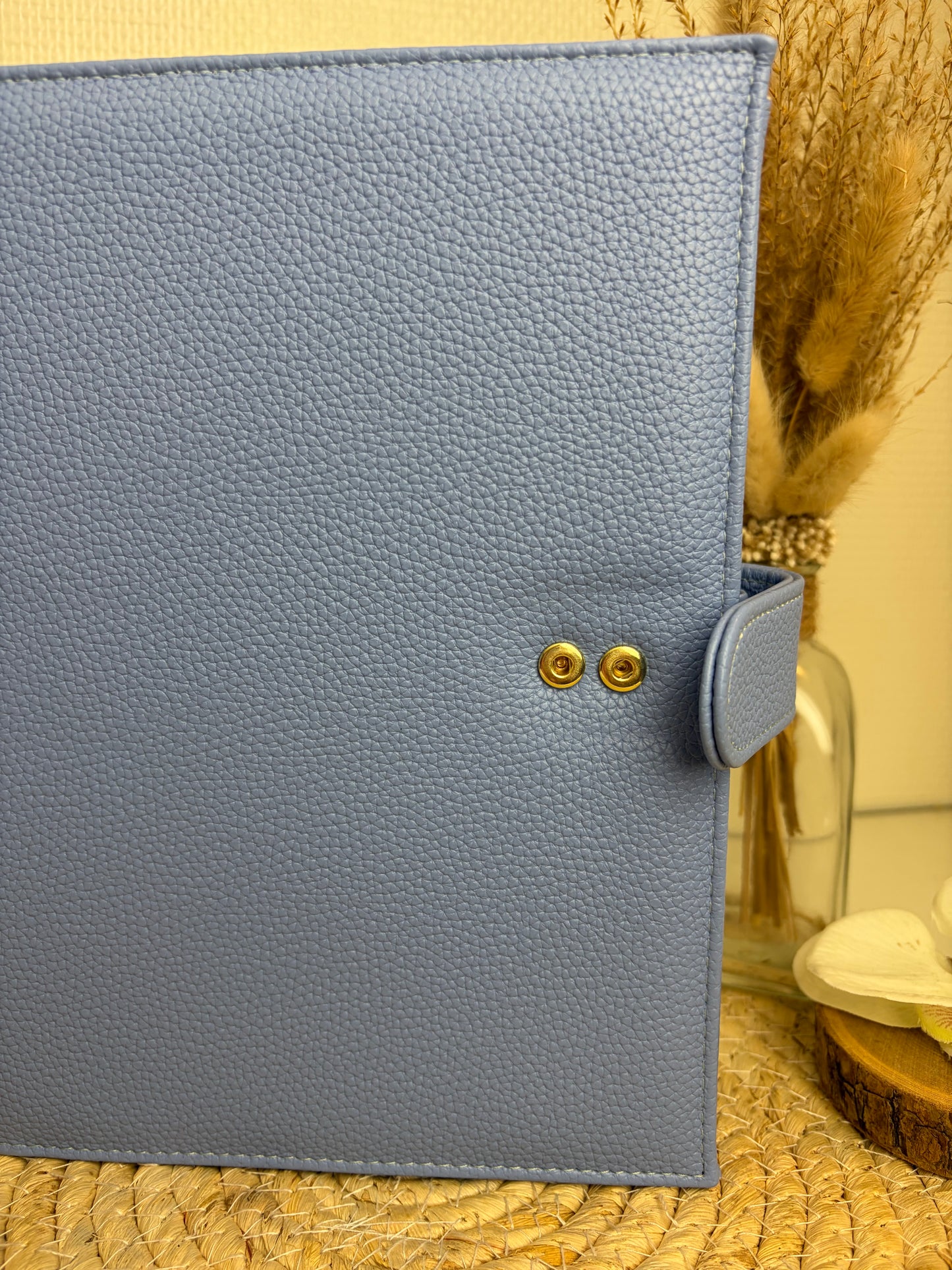 A5 binder dubbele drukknop lavendel blauw