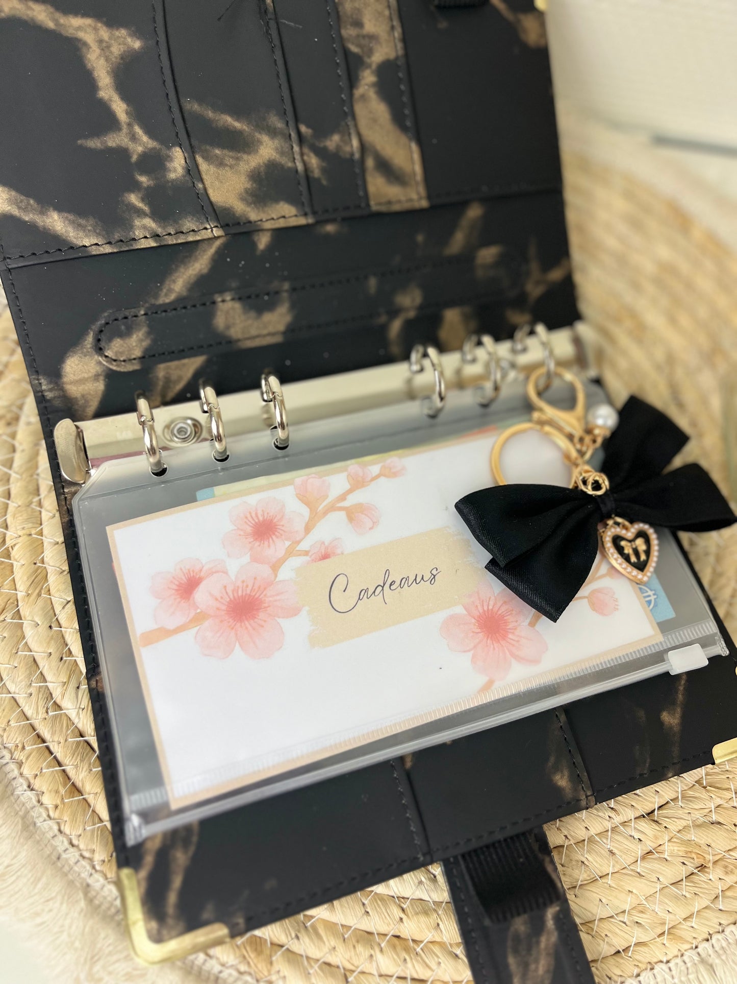 Binder marble zwart A6
