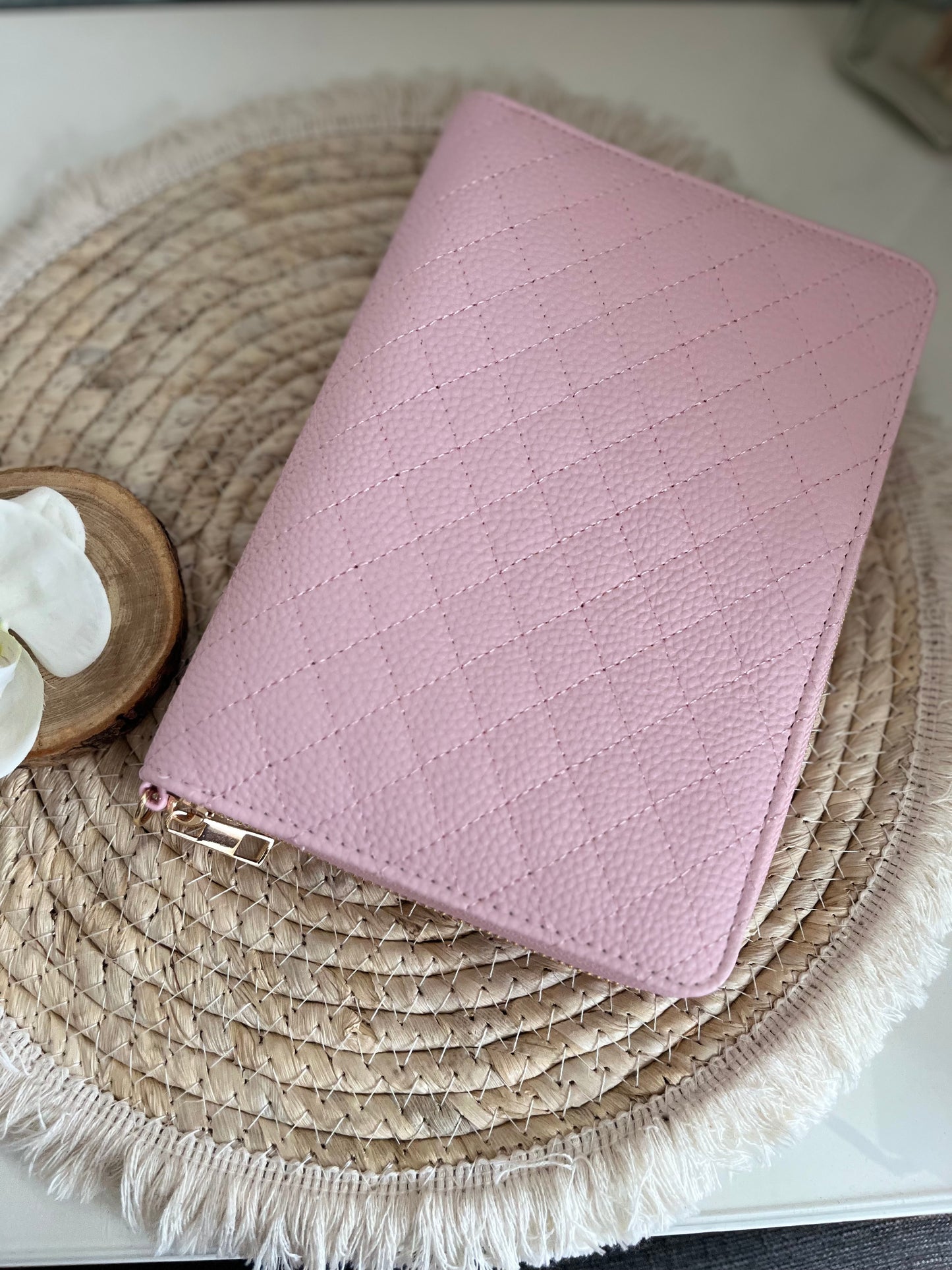 Luxe rits binder a6 babyroze