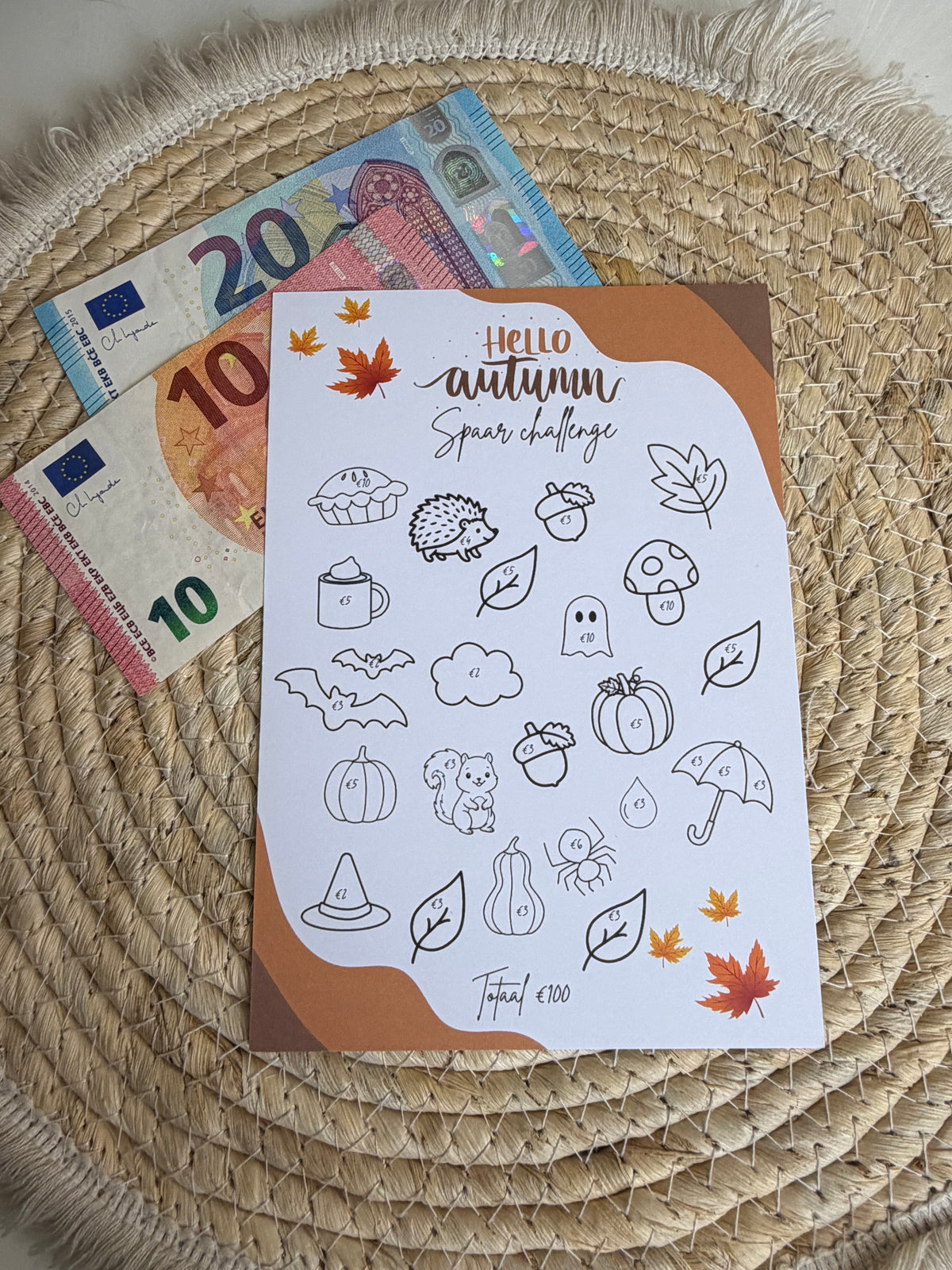 Herfst challenge plaatjes A5