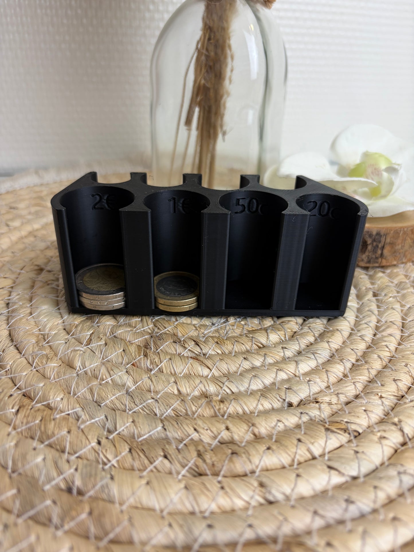 Munt geld organizer zwart