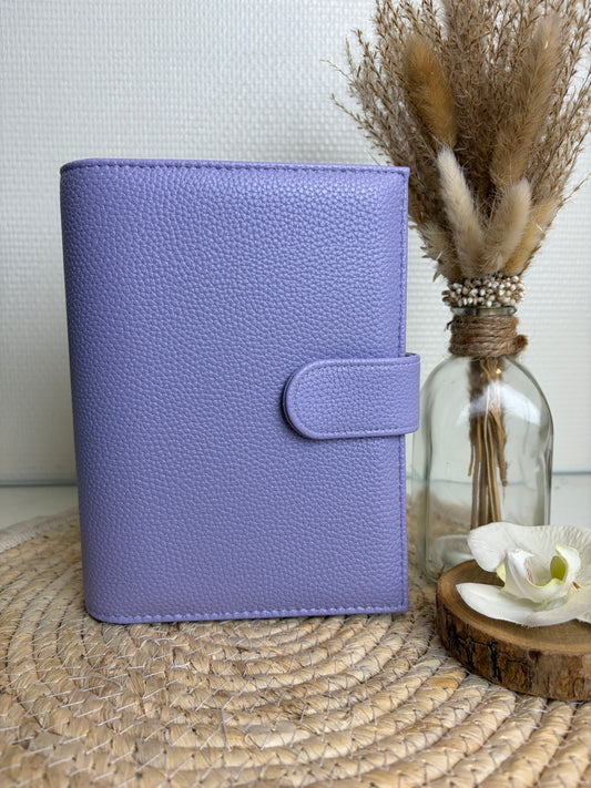 A6 binder dubbele drukknoop lila