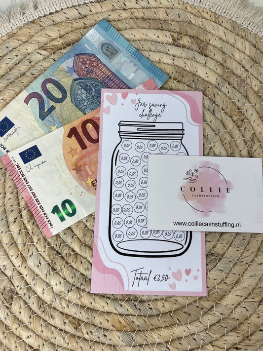 Jar saving challenges roze