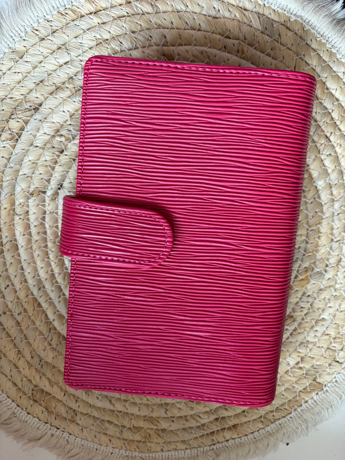 Saffiano binder a6 fuchsia