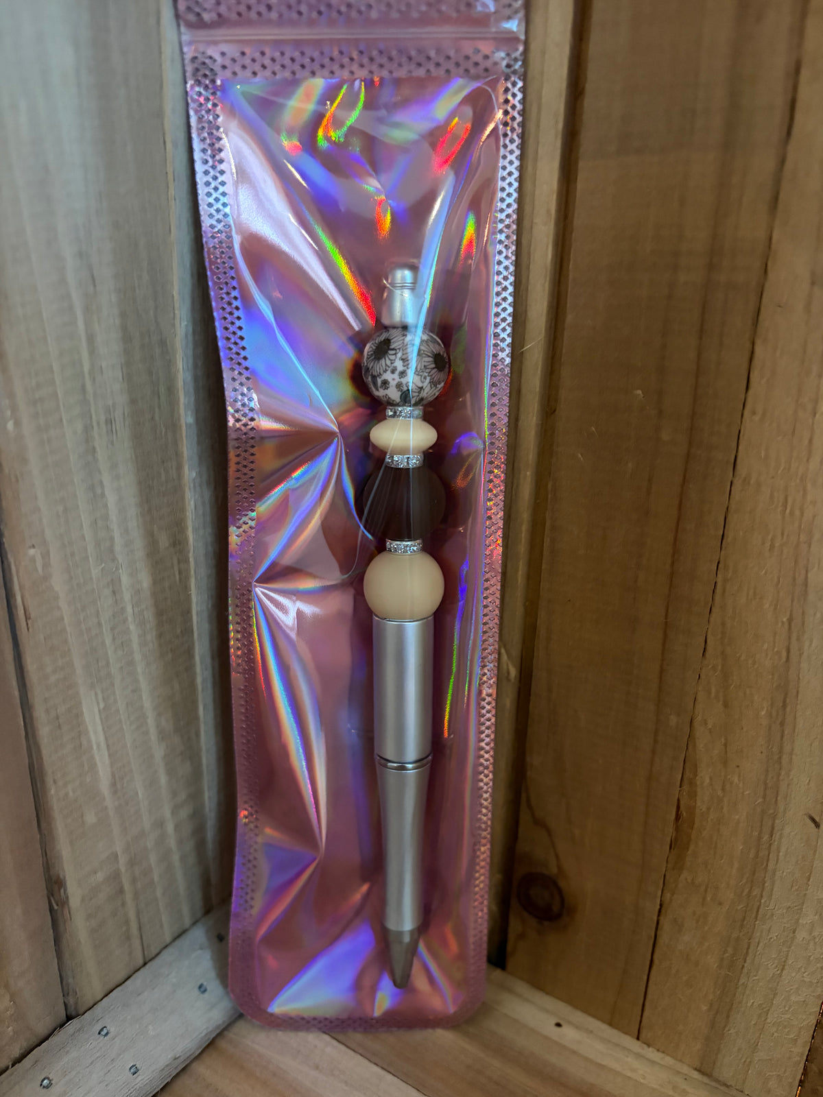 Pen bloem zilver