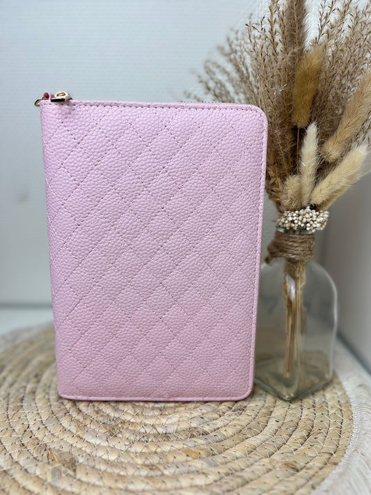 Luxe rits binder a6 babyroze