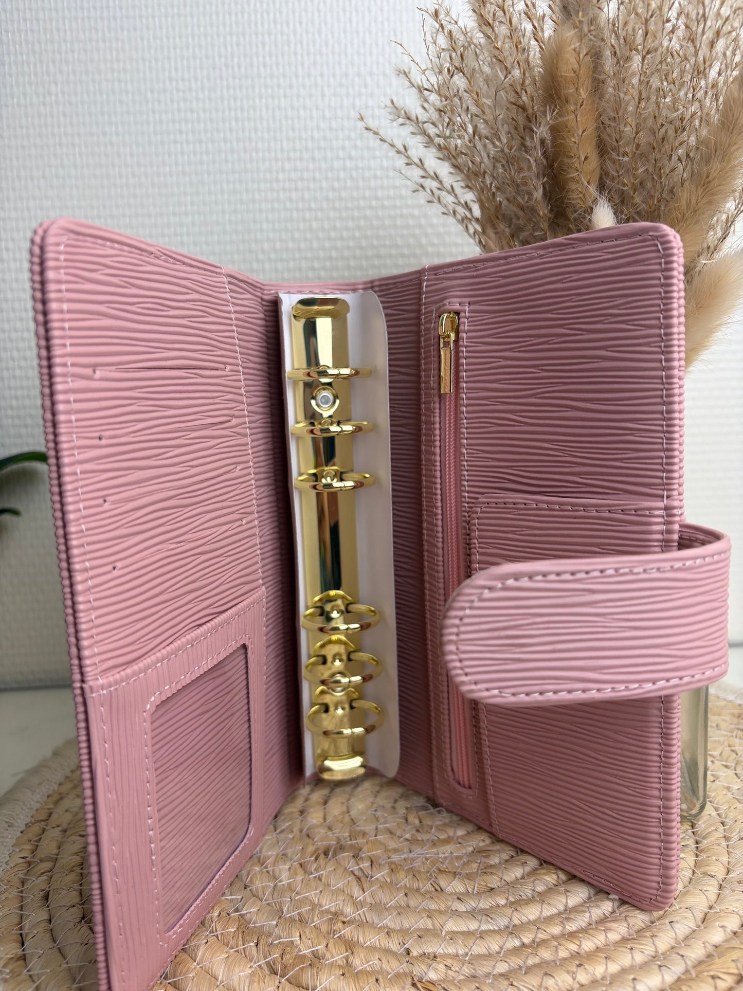 Saffiano binder a6 roze