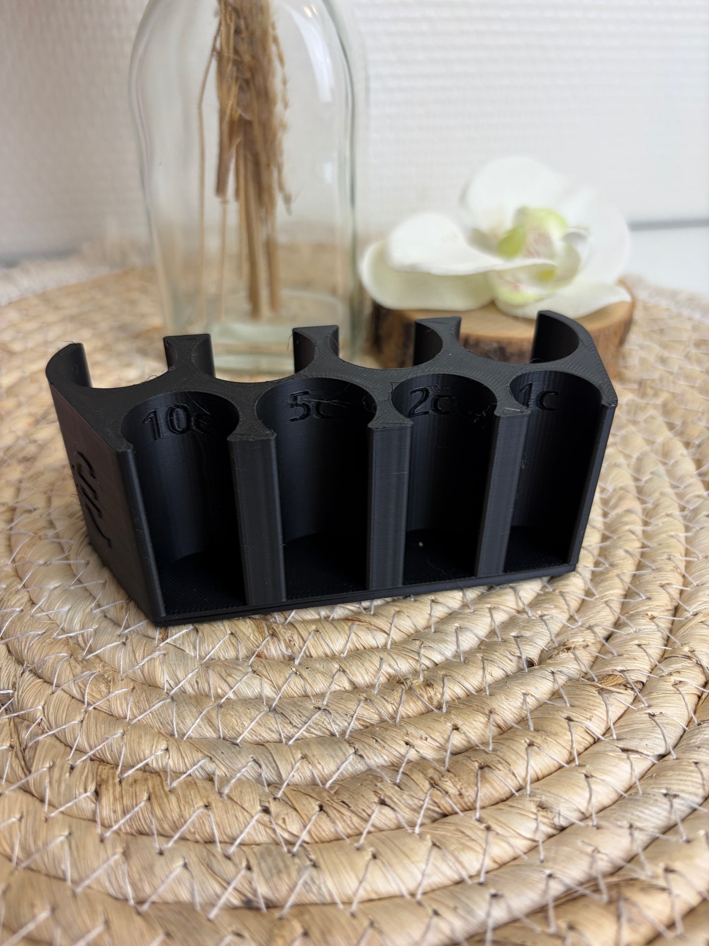 Munt geld organizer zwart