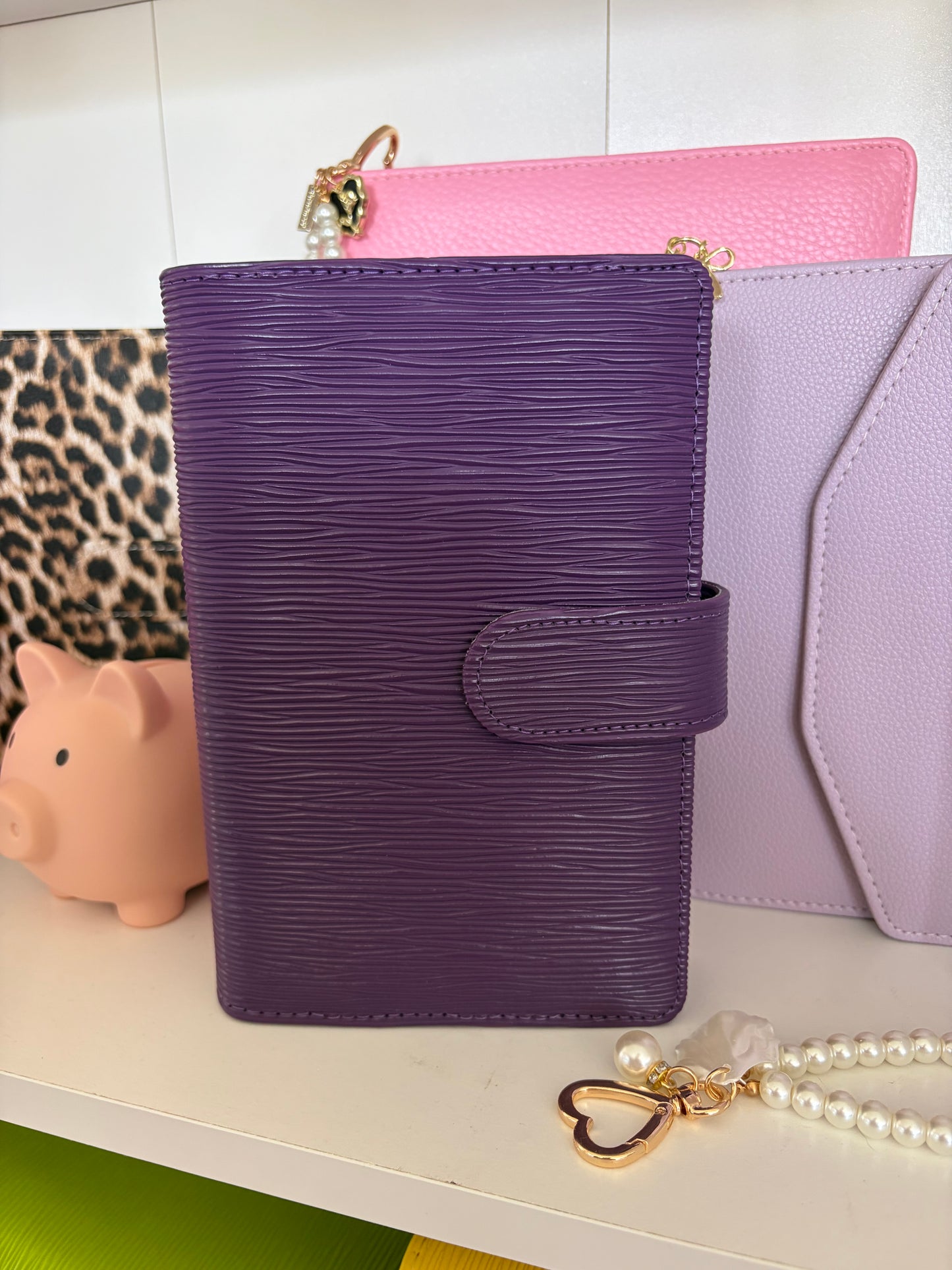 Saffiano binder a6 purple