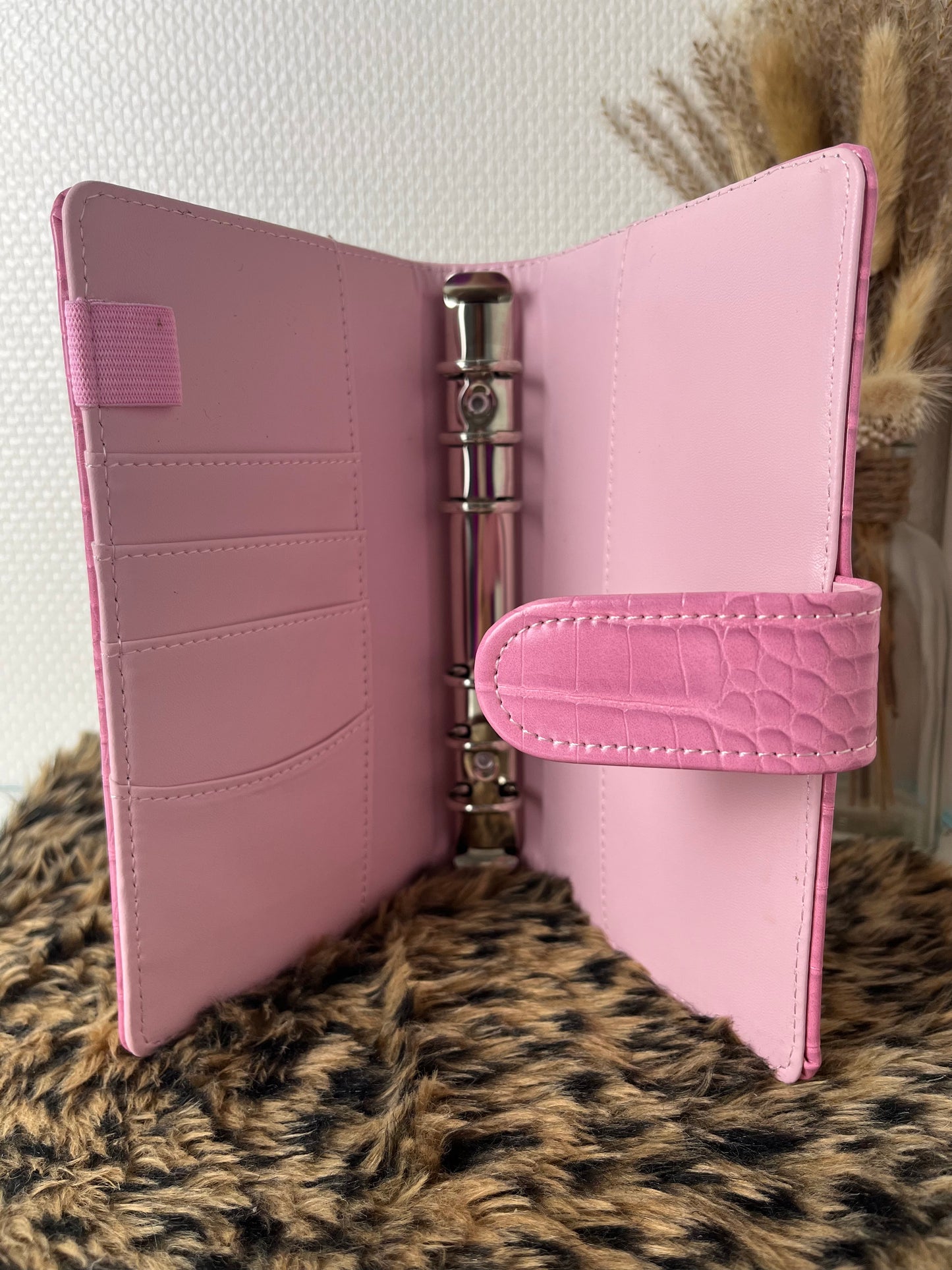 Binder croco roze