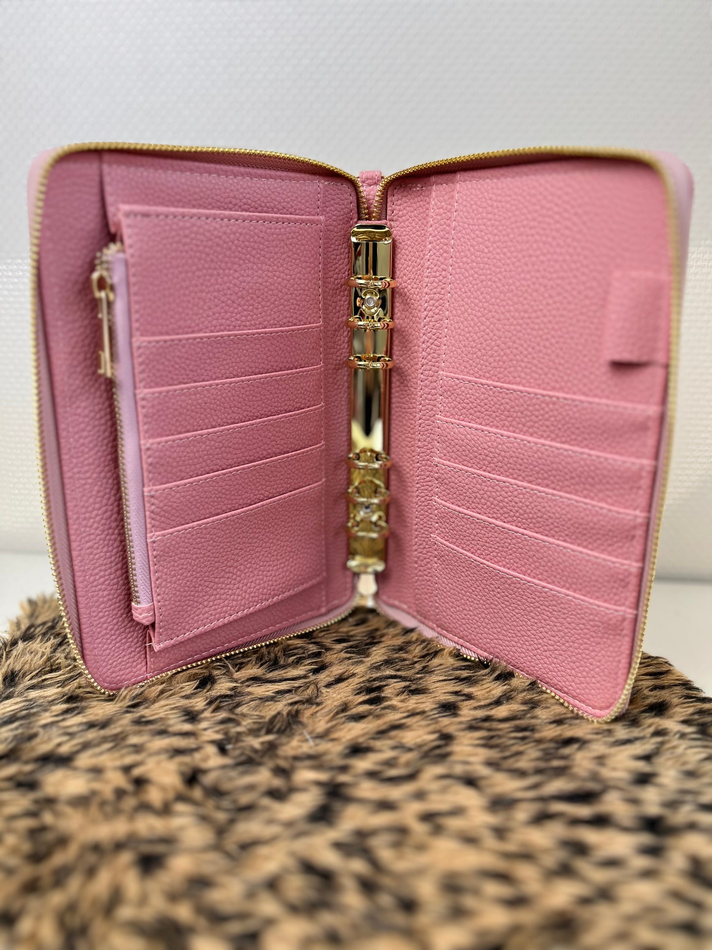 Luxe rits binder roze