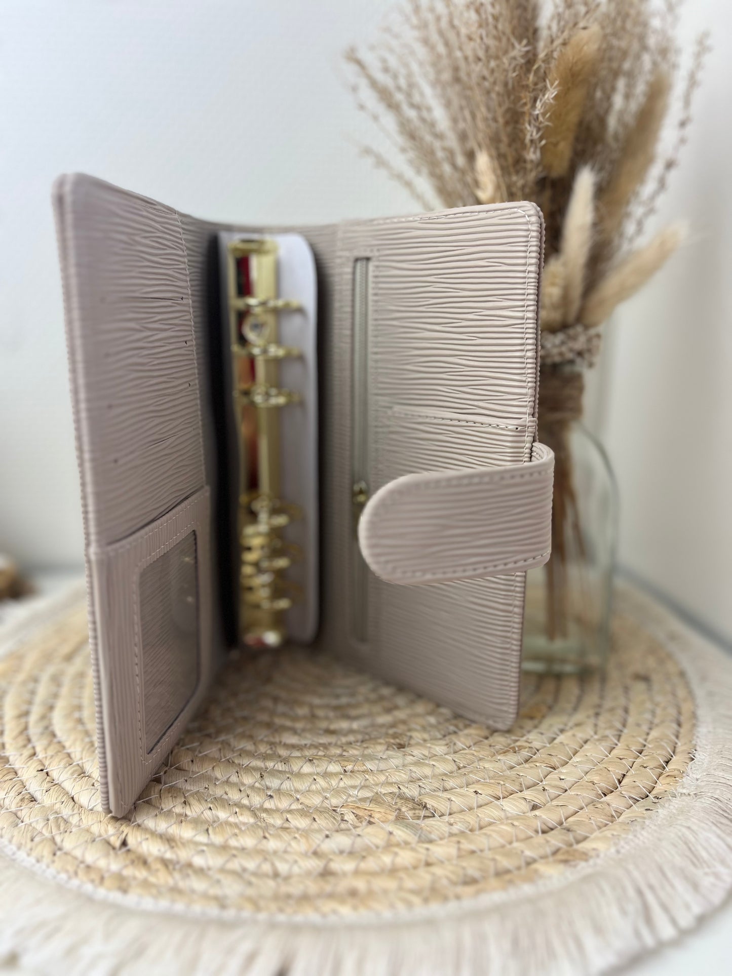Saffiano binder a6 beige