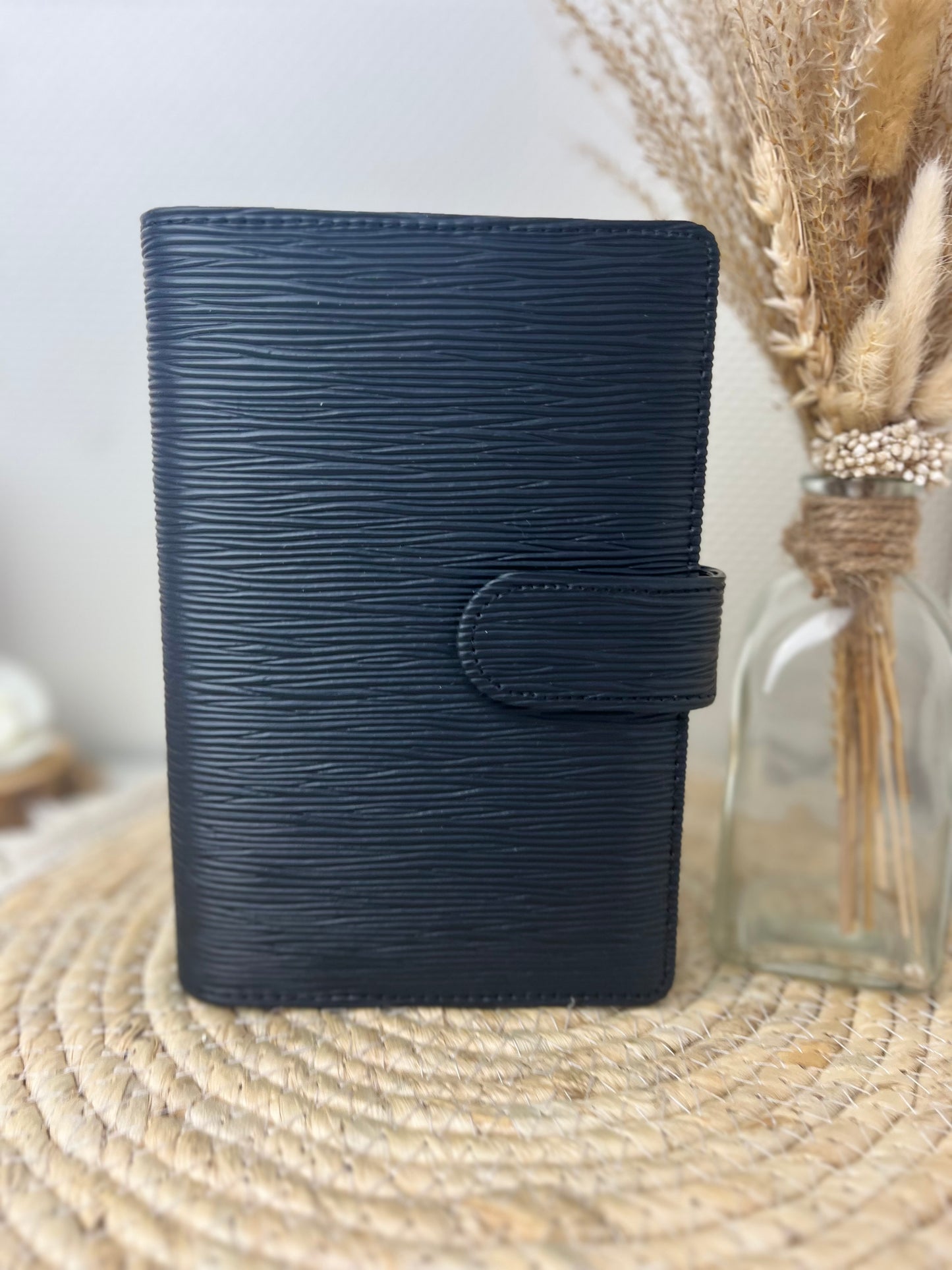 Saffiano binder a6 zwart