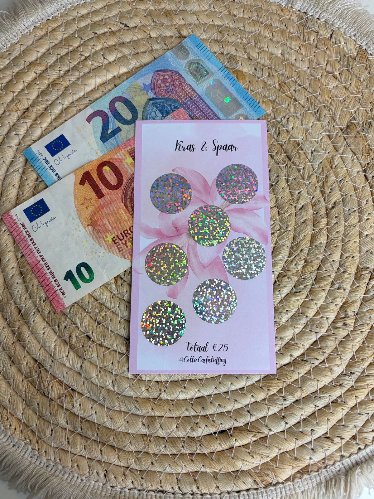 Kras en spaar roze A6