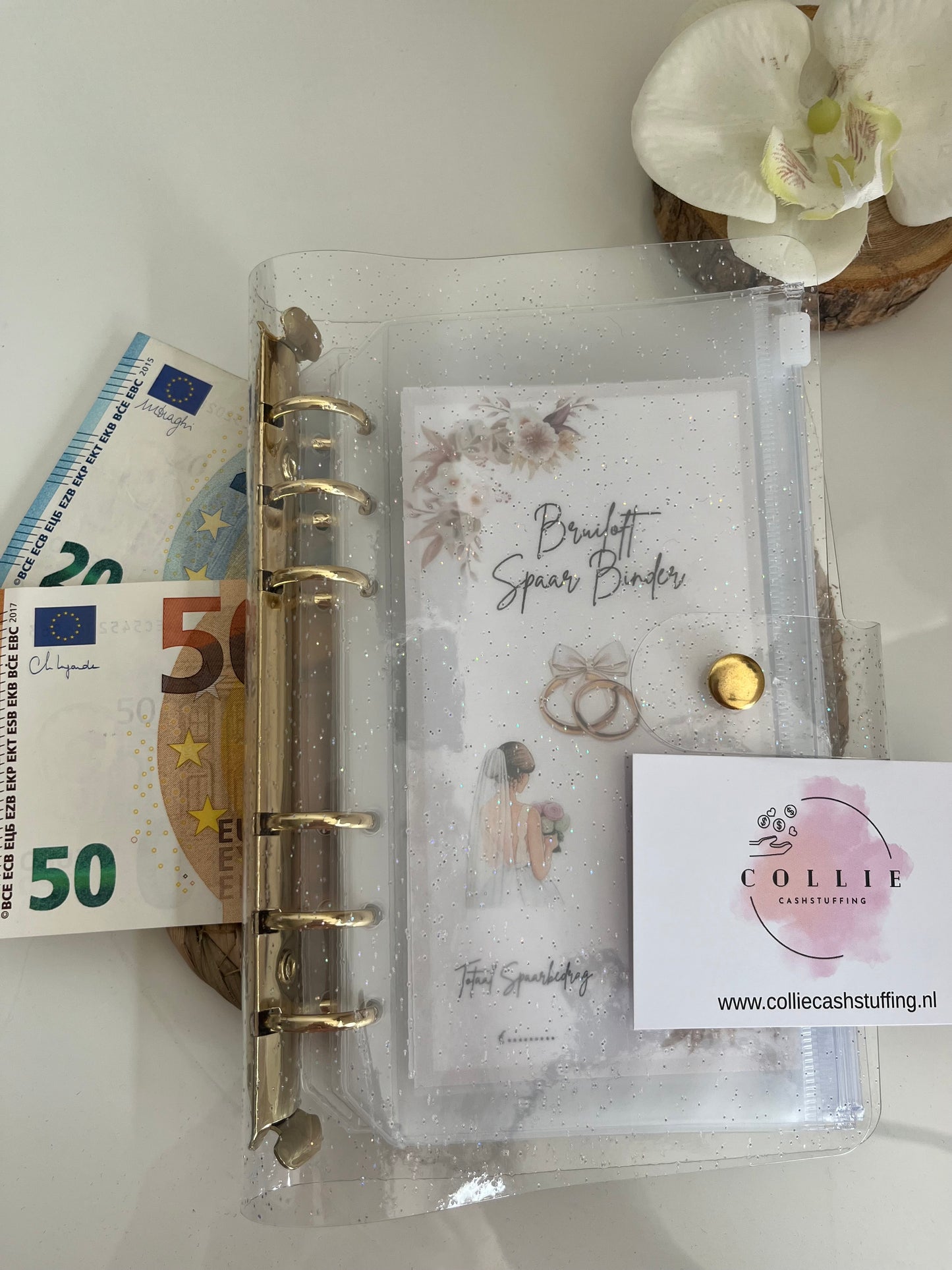 Bruiloft spaarbinder goud