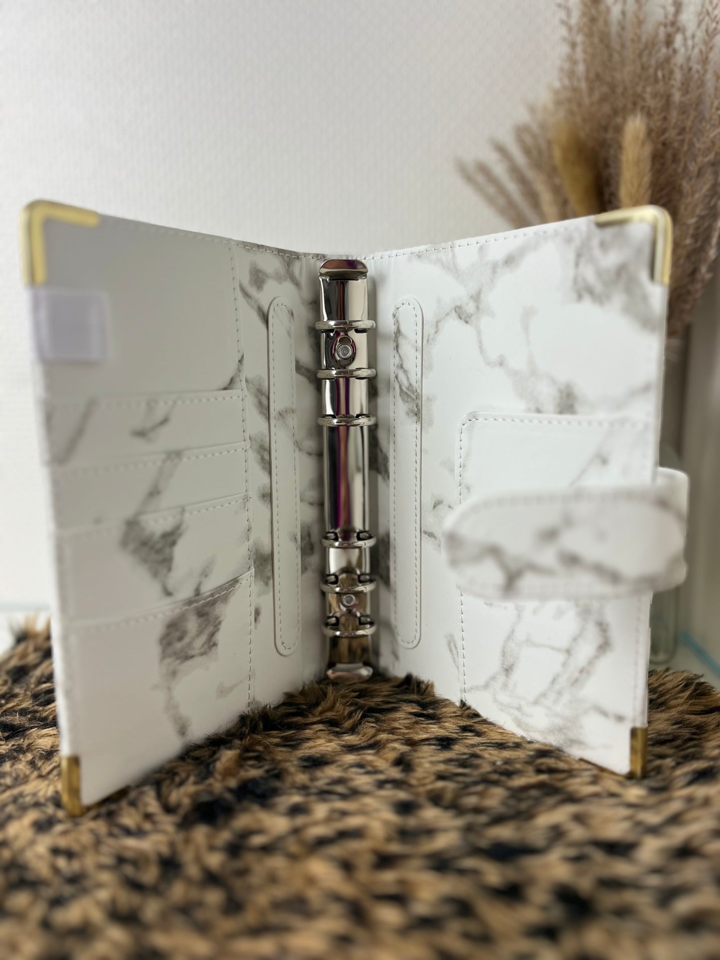 Binder marble wit met 5 zippers