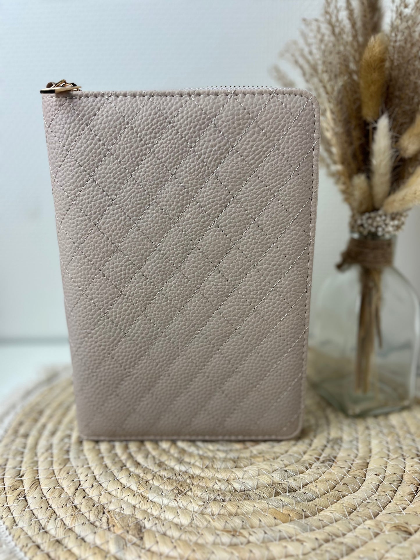 Luxe rits binder a6 beige