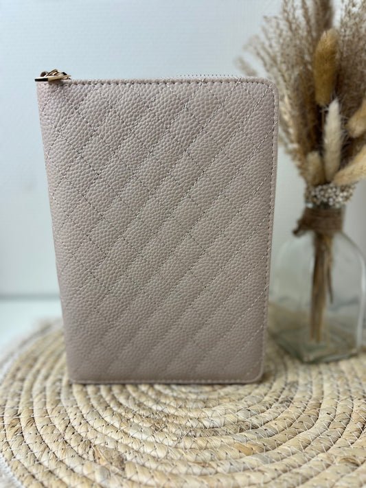 Luxe rits binder a6 beige