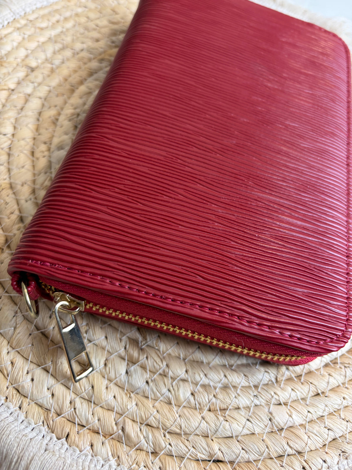 A6 portemonnee binder bordeaux rood