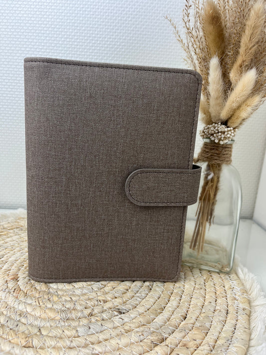 Linnen binder taupe