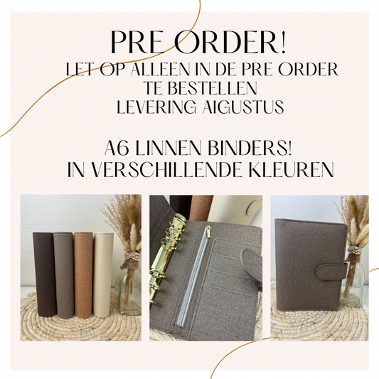 Pre order linnen binder