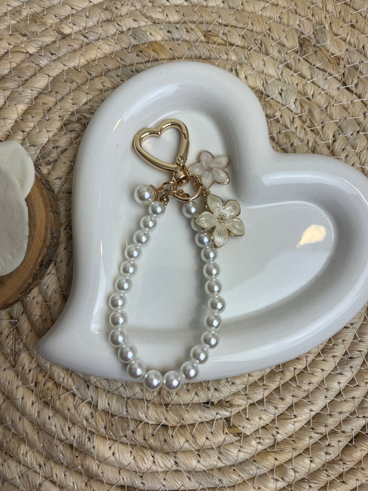 Hanger crème 2 bloemen