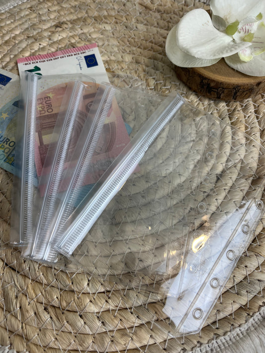 A7 zippers met druk sluiting