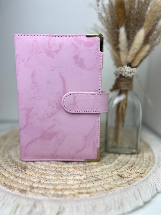 Binder marble roze A6