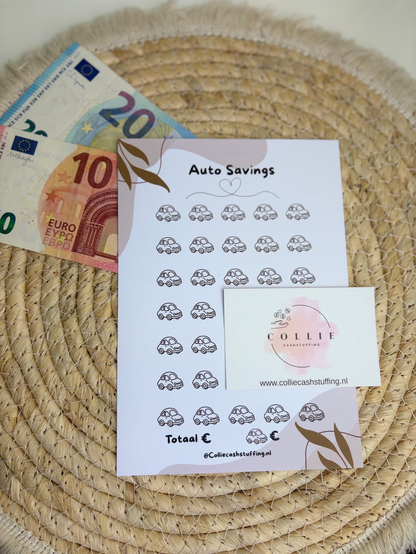 Auto savings challenge japandi A5