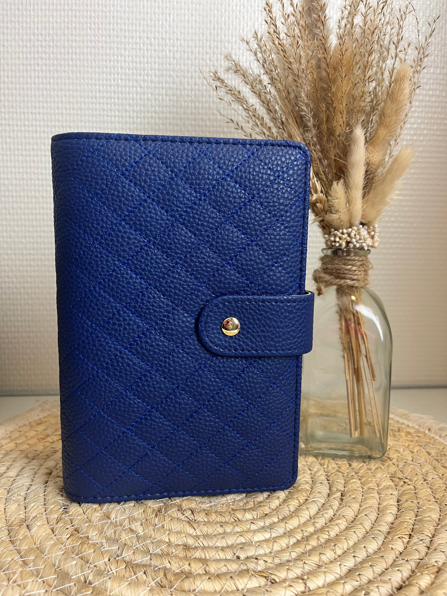 Luxe pebble binder navy blue
